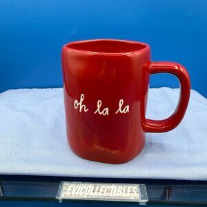 Vintage Rae Dunn Ohlala Red Coffee Mug, Artisan Collection, Used